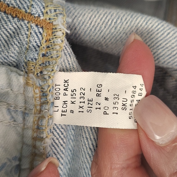 Abercrombie & Fitch Cotton Denim Jeans Boot Cut Size 12 Mid Rise - Picture 8 of 8